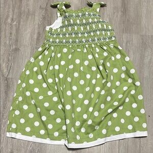 Green Polka Dot Kids Dress